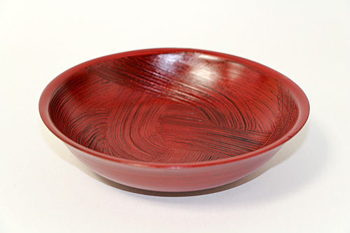 木皿 刷毛目（根来）｜漆器(木製)の専門店【こばやし漆器】